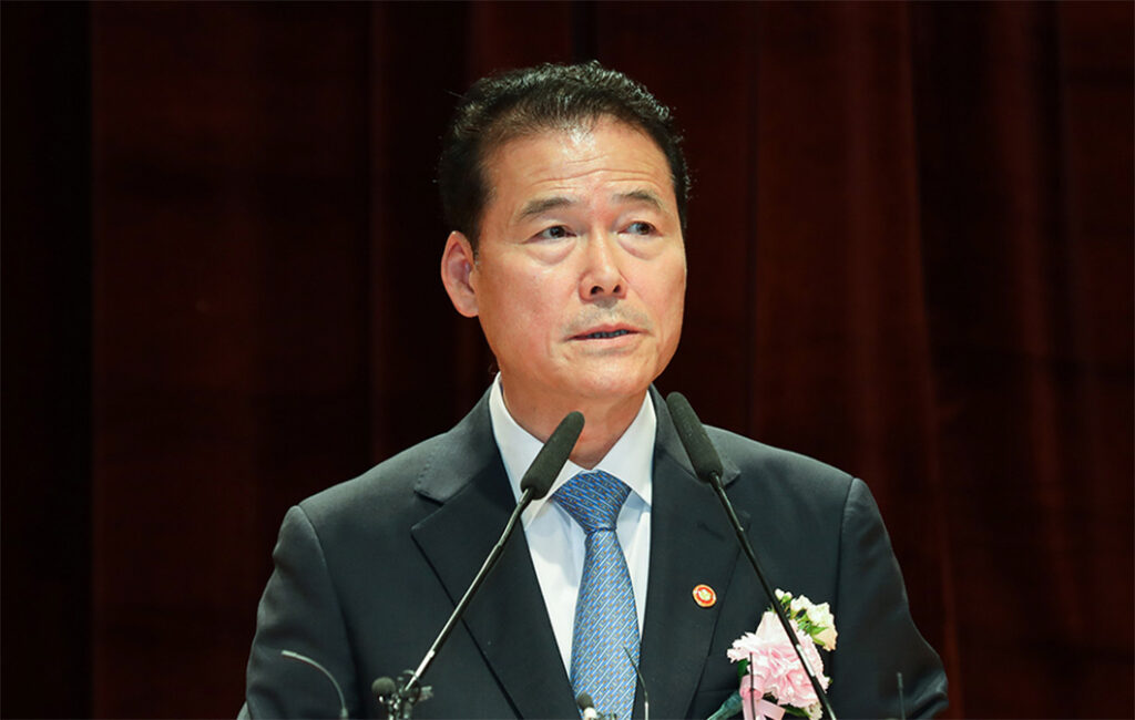 韓国統一部の新長官に就任した金暎浩（キム・ヨンホ）の写真。