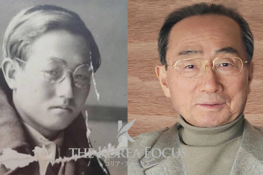 筆者の義父、李相玉（イ・サンオク、右）と、その父、李翔雨（イ・サンウ、左）。筆者作成。